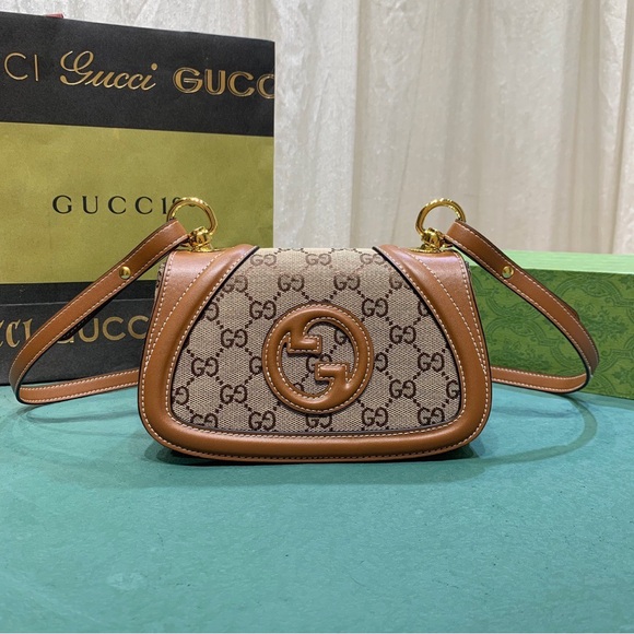 Gucci Handbags - Gucci Tan and Brown Crossbody Bag